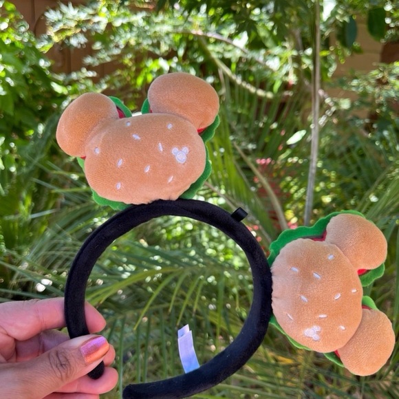 Disney Tokyo Cute Cartoon Hamburger Burger Hairband Mickey Ears Headband New